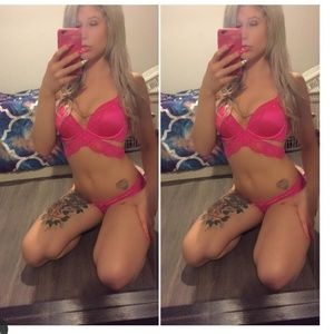 Pink bra and pantie set